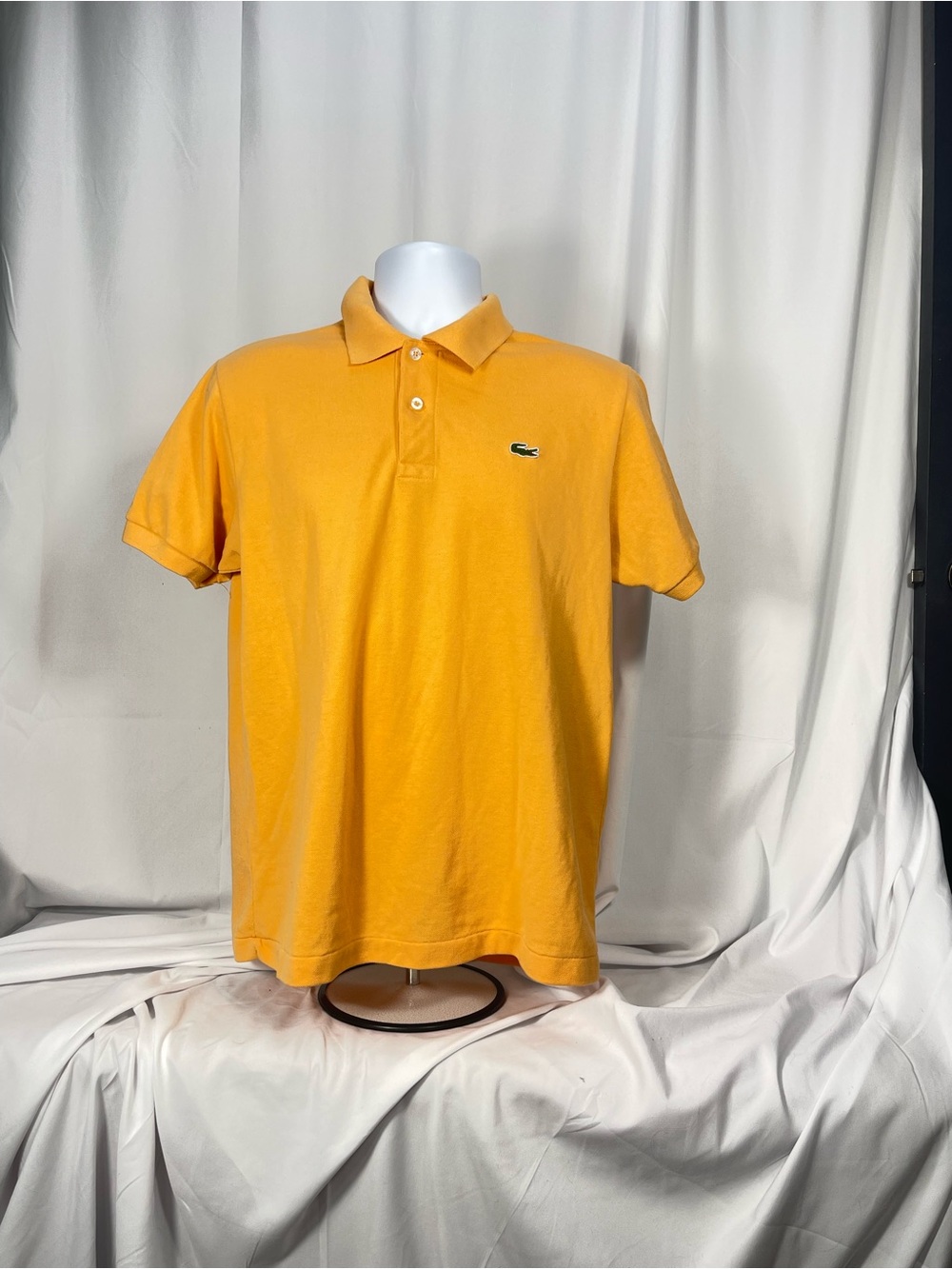 Classic Lacoste Men's Pale Orange Cotton Polo w/embroidered crocodile logo
